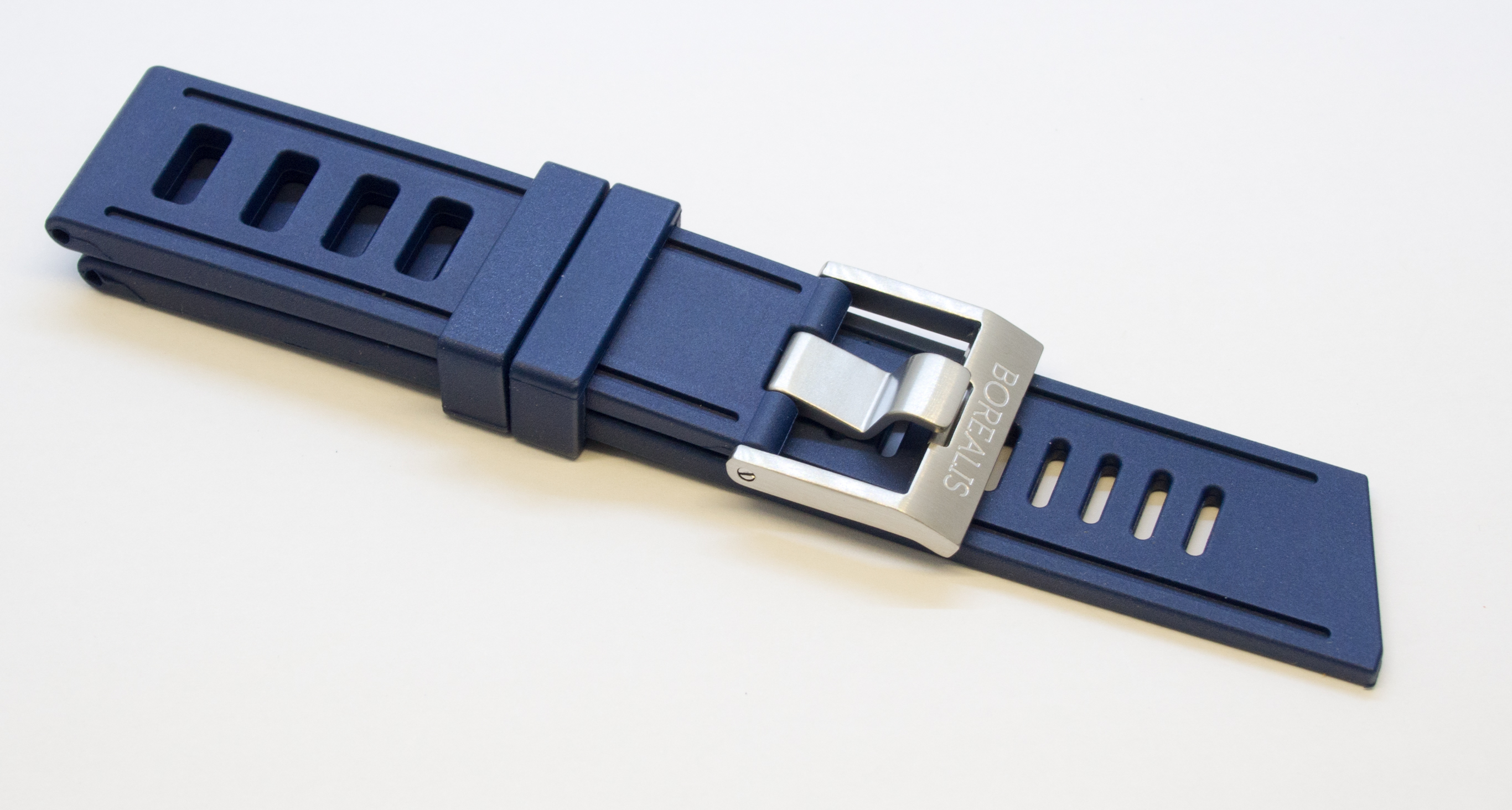 Borealis Vulcanized 24mm Rubber Strap Blue