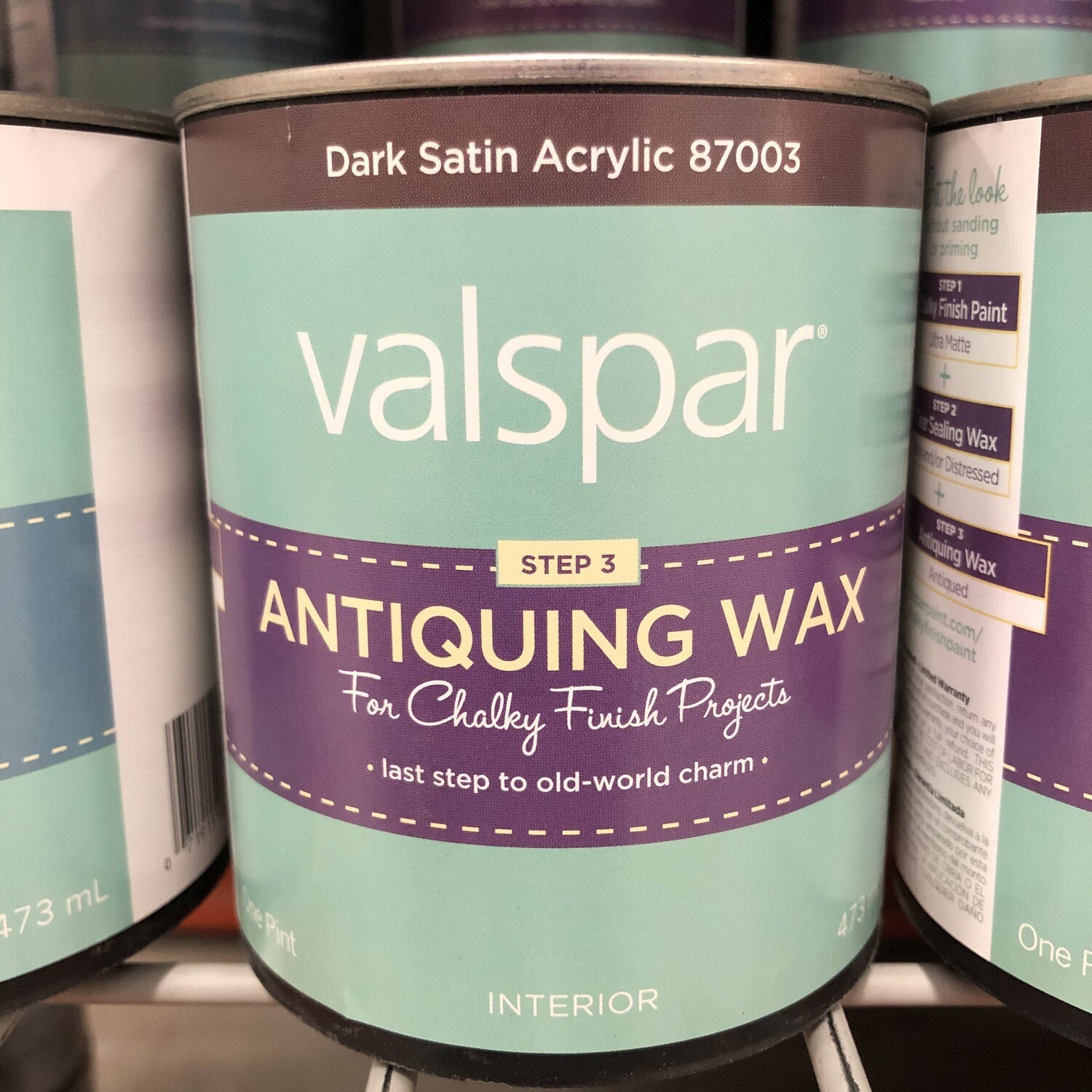 Valspar Step 3 Antiquing Wax Dark Satin Acrylic Pint