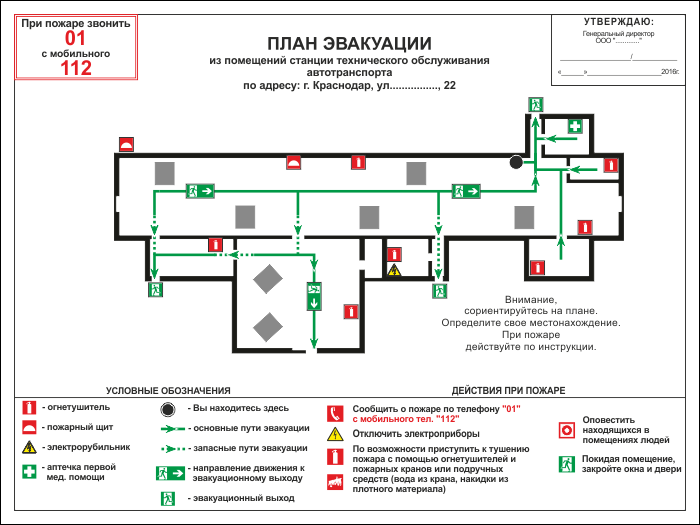 Изготовление плана эвакуации