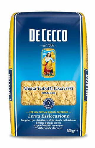 De Cecco Mezzi tubetti 500g De Cecco Mezzi tubetti 500g