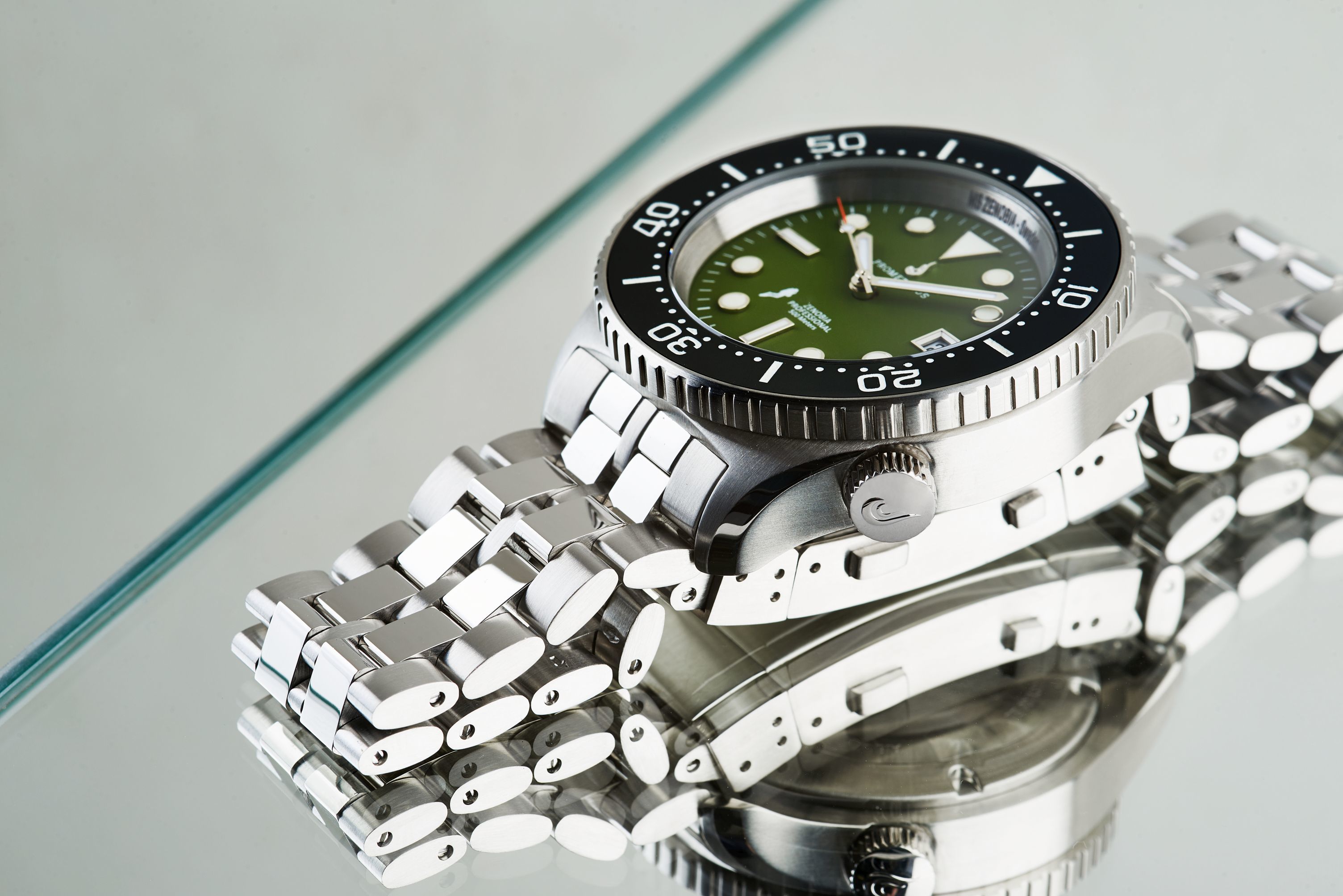 Prometheus Zenobia Green Dial Date Version B