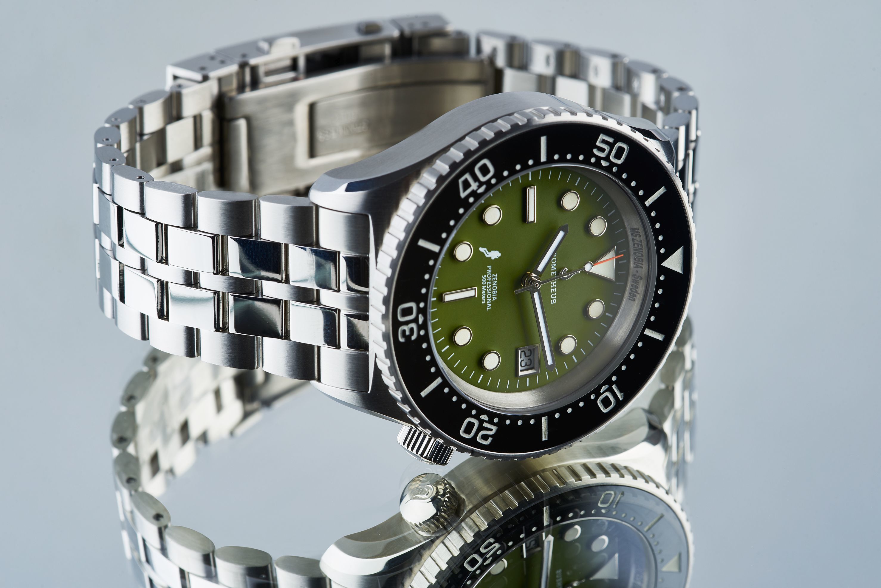 Prometheus Zenobia Green Dial Date Version B