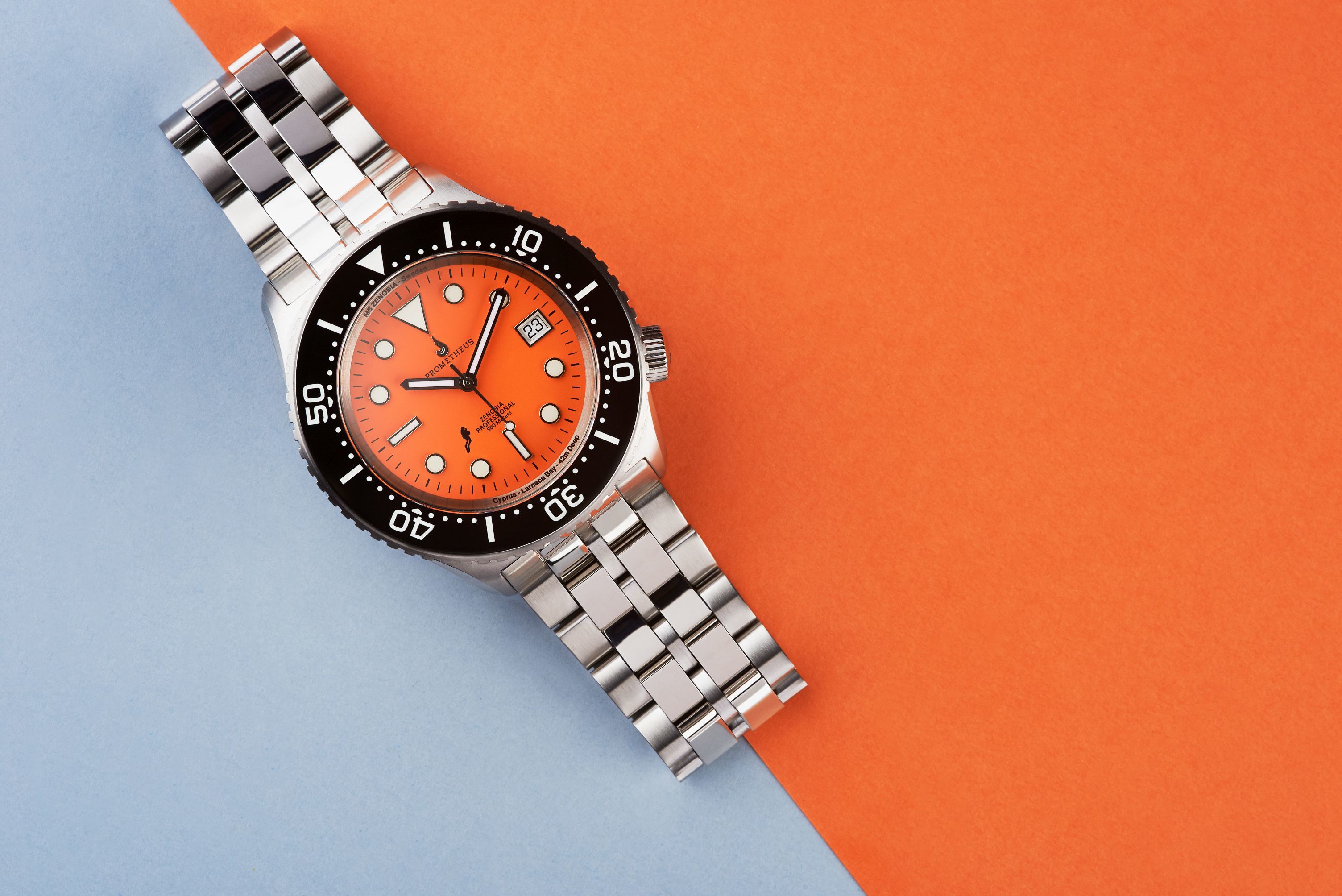 Prometheus Zenobia Orange Dial Date Version C