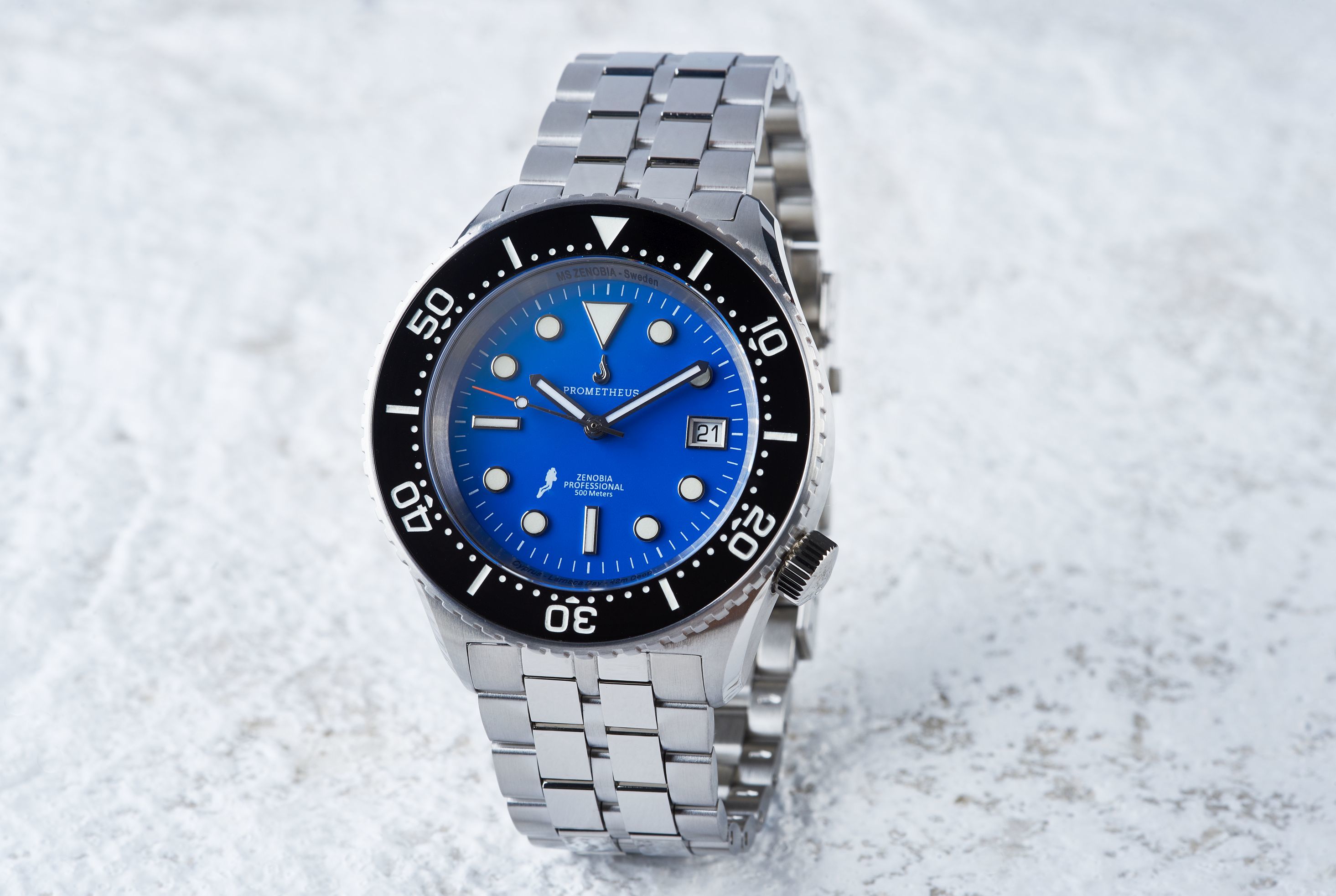 Prometheus Zenobia Blue Dial Date Version E
