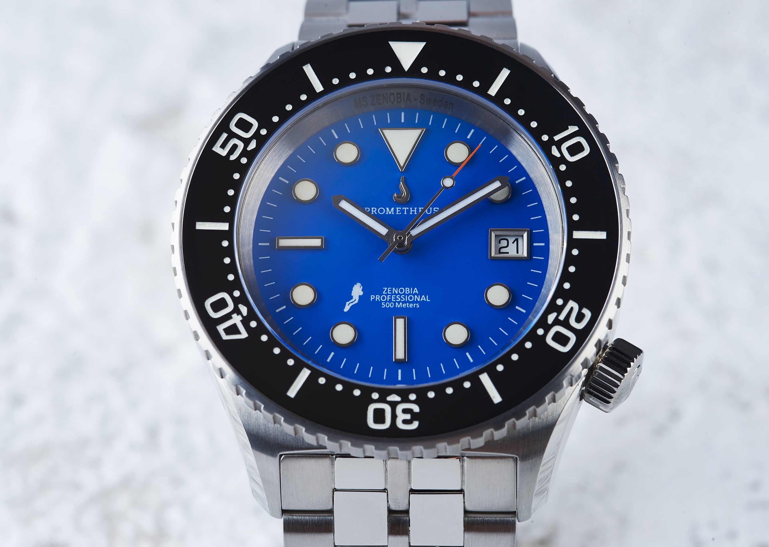 Prometheus Zenobia Blue Dial Date Version E