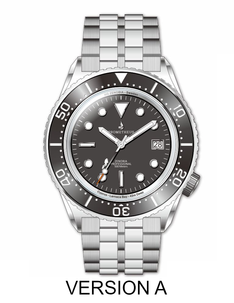 Prometheus Zenobia Black Dial Date Version A PZENOBIAABLACK