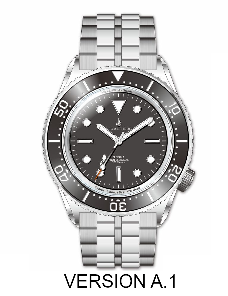 Prometheus Zenobia Black Dial Version A1 No Date PZENOBIAA1BLACK