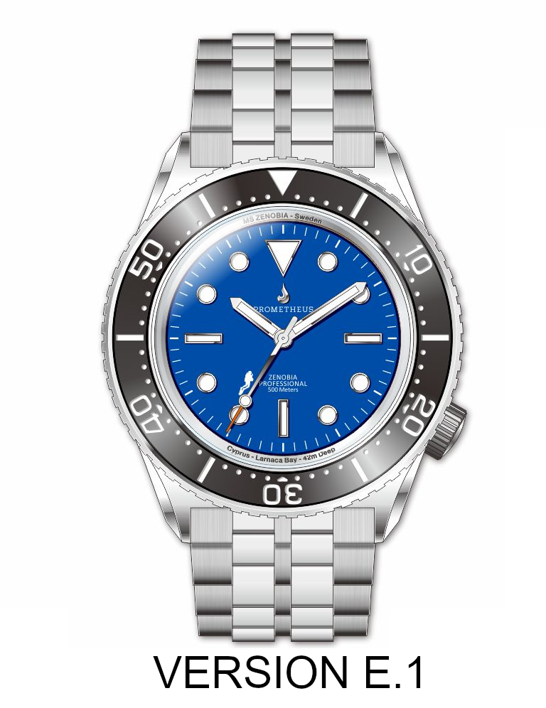 Prometheus Zenobia Blue Dial Version E1 No Date PZENOBIAE1BLUE