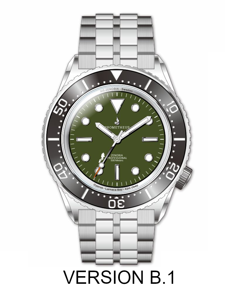 Prometheus Zenobia Green Dial No Date Version B1 PZENOBIAB1GREEN