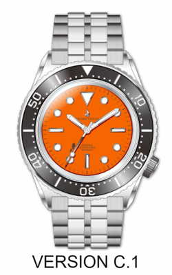 Prometheus Zenobia Orange Dial Version C1 No Date Prometheus Zenobia Orange Dial Version C1 No Date