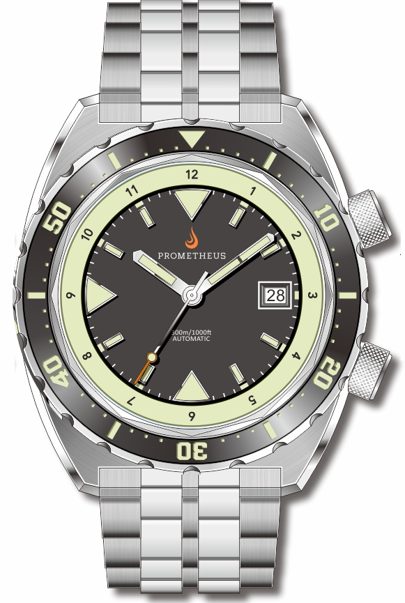 Pre-Order Prometheus Eagle Ray Version 5A ETA 2824 Black Dial Date C3X1 Superluminova PMTEAGLERAY5ADATE