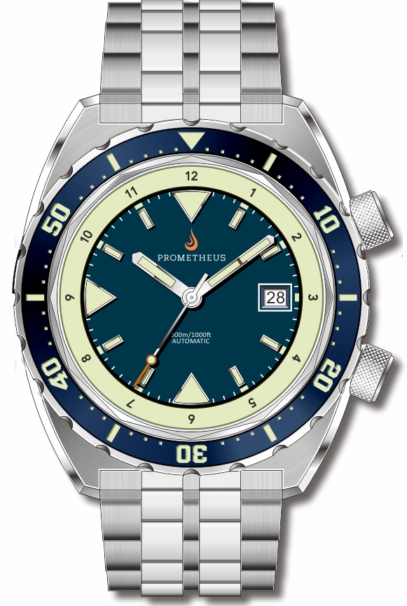 Pre-Order Prometheus Eagle Ray Version 5B ETA 2824 Blue Dial Date C3X1 Superluminova PMTEAGLERAY5BDATE
