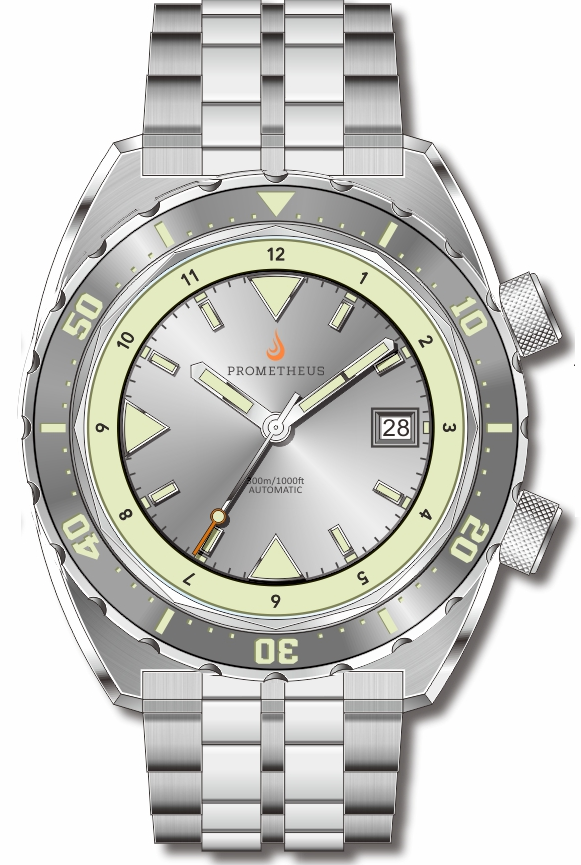 Pre-Order Prometheus Eagle Ray Version 5C ETA 2824 Silver Dial Date C3X1 Superluminova PMTEAGLERAY5CDATE