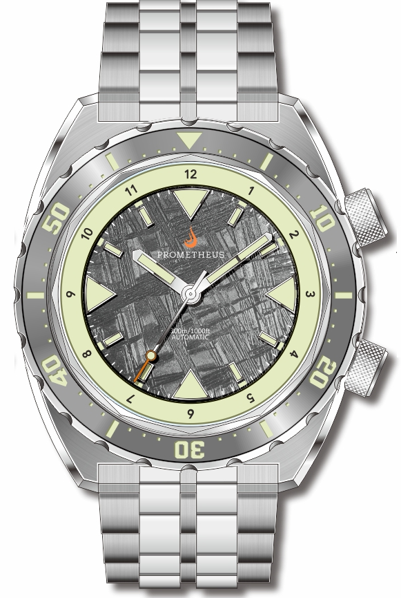 Pre-Order Prometheus Eagle Ray Version 5E1 ETA 2824 Meteorite Dial No Date C3X1 Superluminova PMTEAGLERAY5E1NODATE