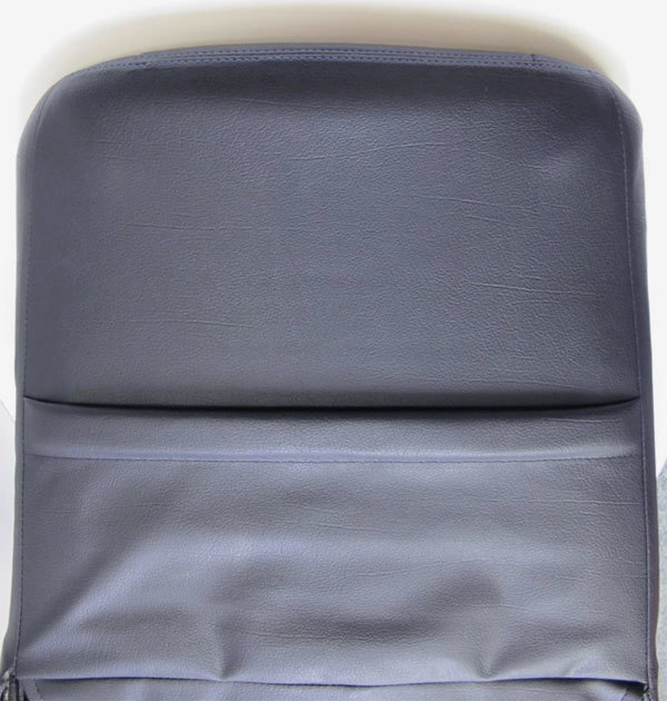 Classic Mini Replacement Seat Covers, Black with Blue Stitching, front and rear