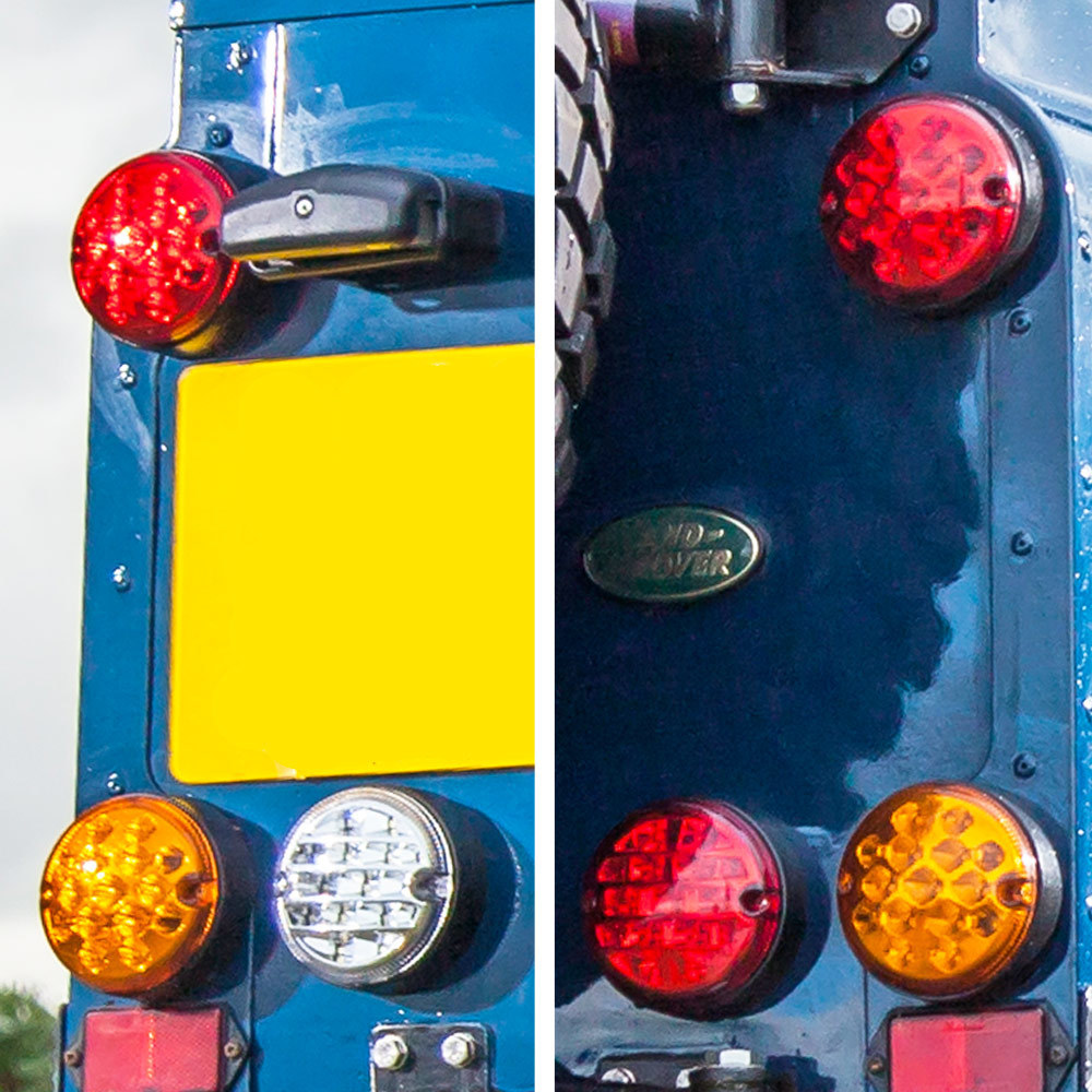 Rear Coloured Lenses - NS and OS - NAS style LED Lights Upgrade Kit for Land Rover Defender