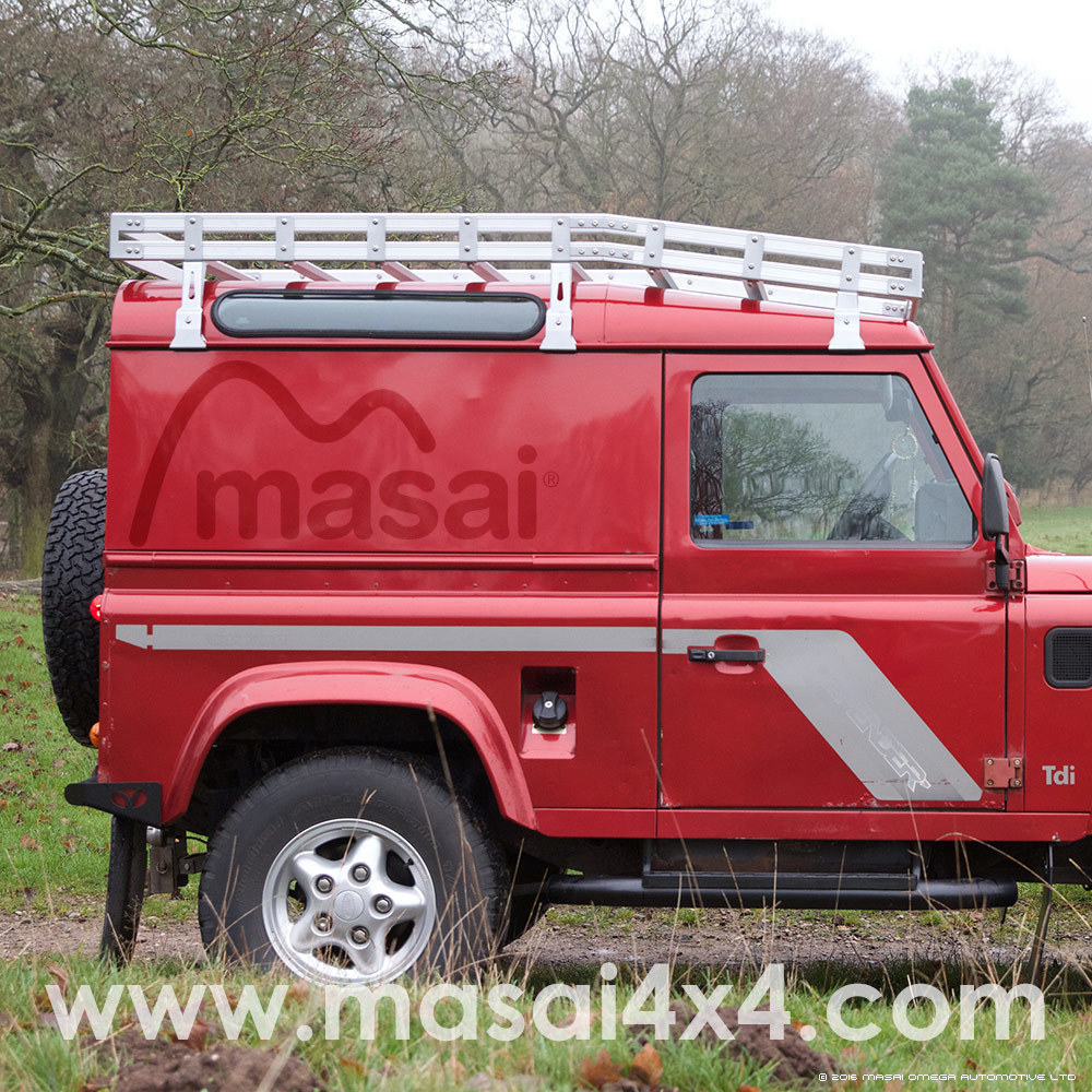 Aluminium Curved Luggage Roof Rack for Land Rover Defender BLACK