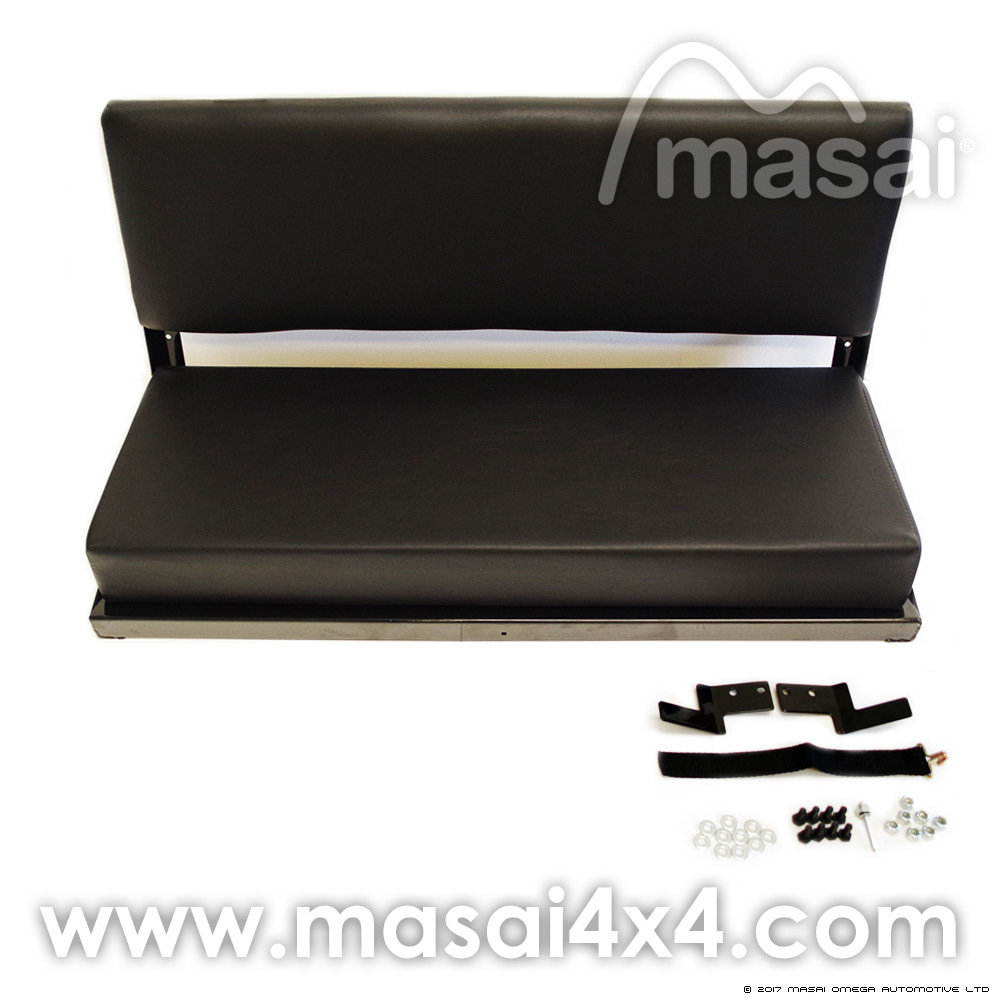 Bench Seat (2 Seater) for Land Rover Defender Series - BLACK Vinyl MASBENCH-BV