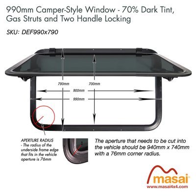 Sunroof - 990 x 790mm - DARK tint (Special Order) Sunroof - 990 x 790mm - DARK tint (Special Order)