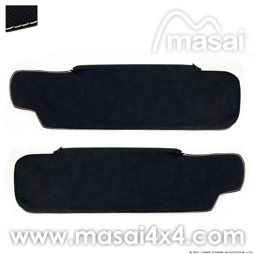 Sun Visor Covers for Land Rover Defender (4 Styles) - PAIR VISORCVR-BLK