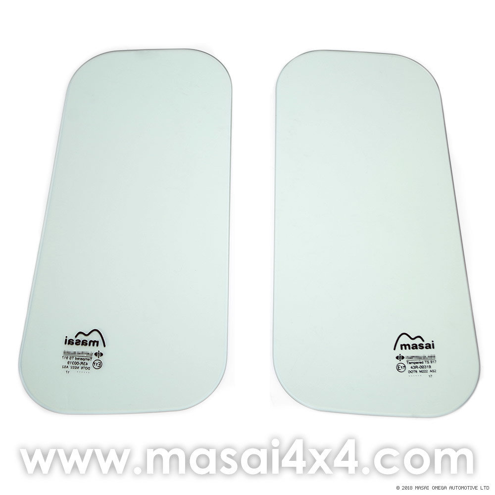 Rear Quarter Glass Windows - Green-Tinted for Land Rover Defender 90 and 110 (Oval Shape) LRD-GTRQLW
