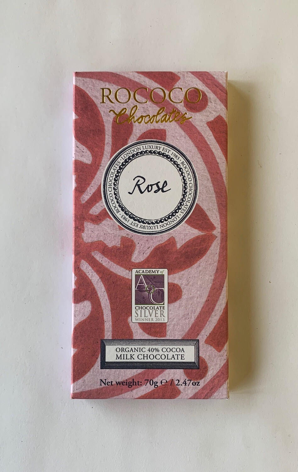 Rose Organic Milk Chocolate Artisan Bar Rose Organic Milk Chocolate Artisan Bar