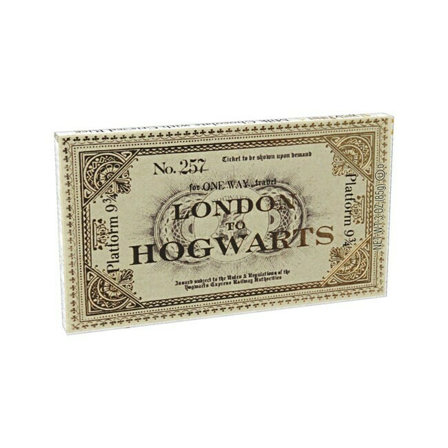 Harry Potter™ Platform 9 3/4 Ticket To Hogwarts Chocolate Bar Harry Potter™ Platform 9 3/4 Ticket To Hogwarts Chocolate Bar