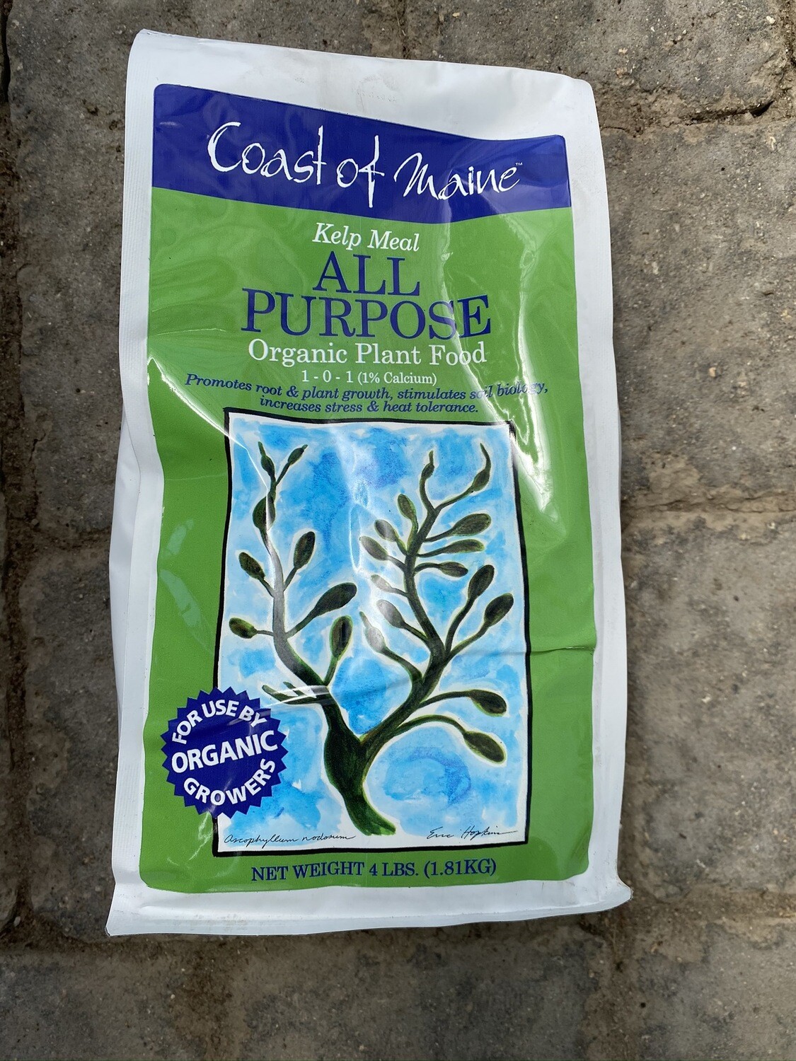 Organic Kelp Meal | Coast of Maine | 4lb Organic Kelp Meal | Coast of Maine | 4lb
