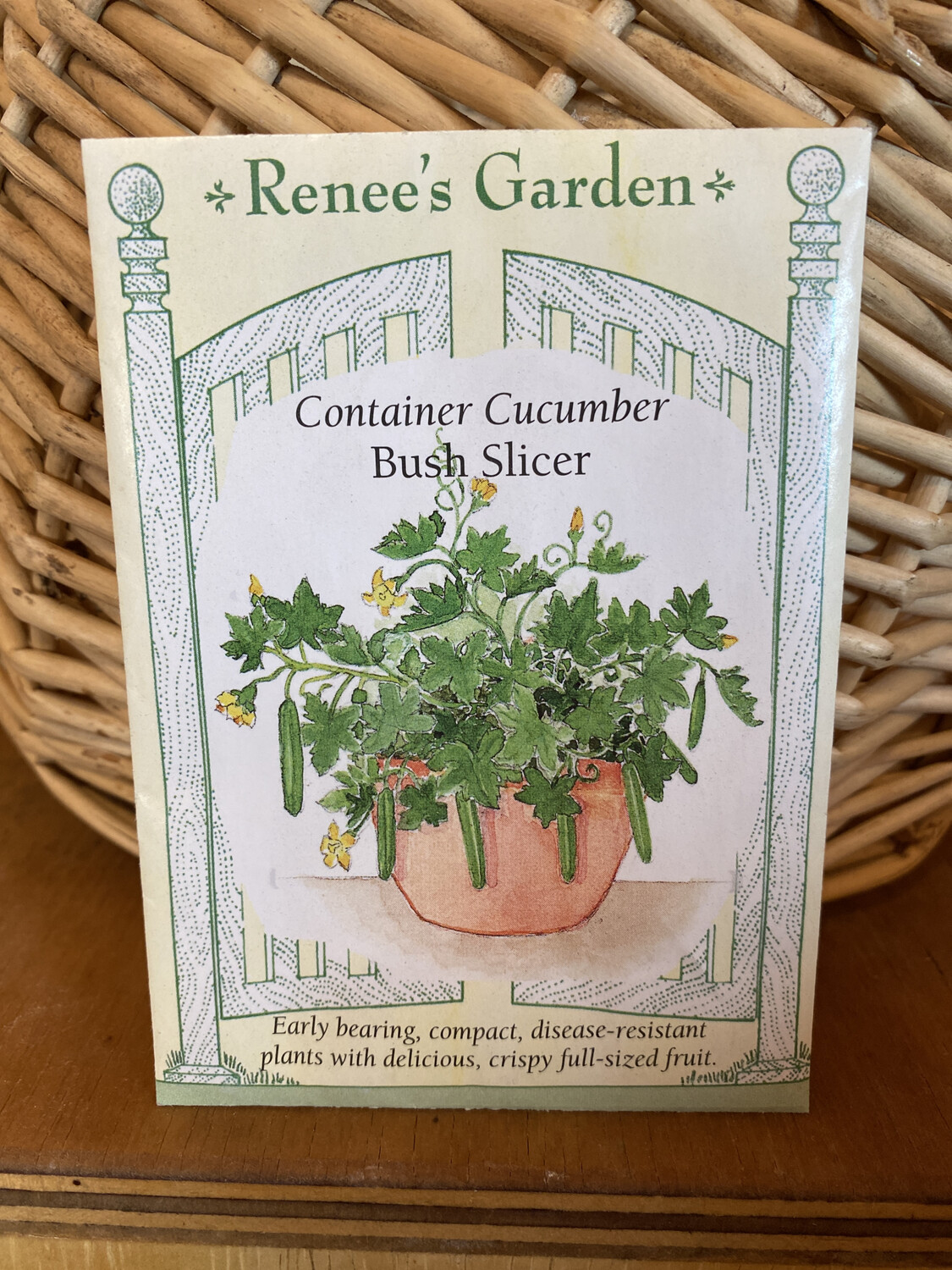 Container Cucumber Bush Slicer Renee’s Garden Seed Pack Past Year’s