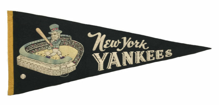 Vintage New York Yankees Baseball Pennant