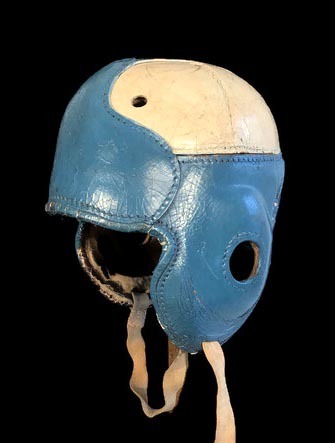 1930’s Tortoise Shell-Front Football Helmet made by Passon