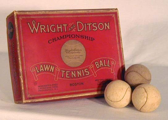 1914-1926 Wright & Ditson Lawn Tennis Case Box with Balls