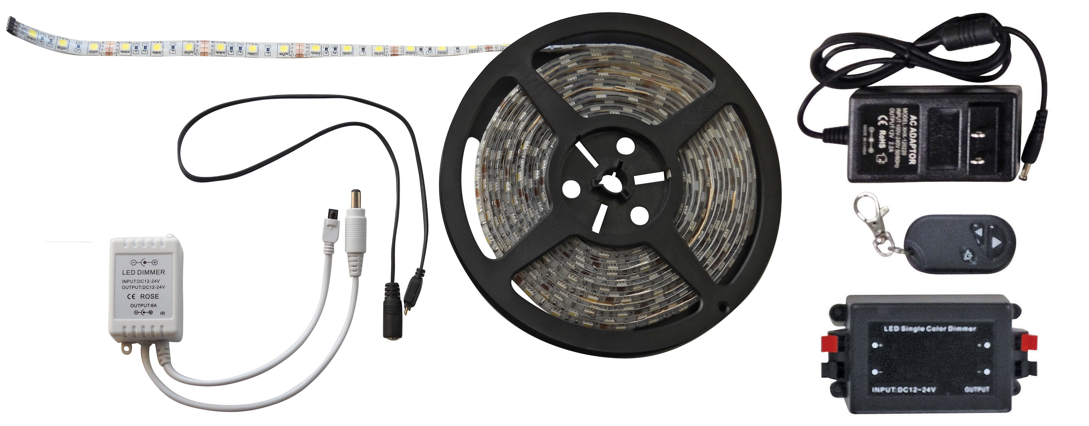 White 16 Foot LED Strip Light with RF Remote 52686-RF