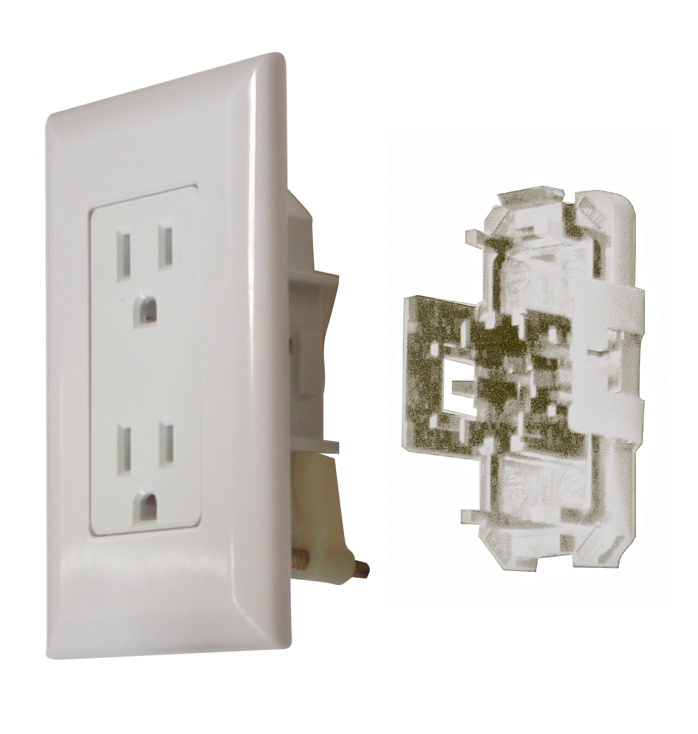20 Amp Decor Receptacle with Cover - White WDR20WT