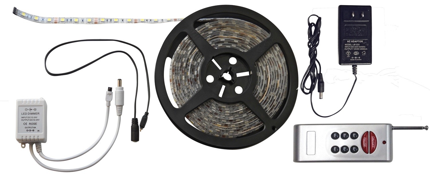 6 Foot RGB LED Strip Light Kit with RF Remote 6 Foot RGB LED Strip Light Kit with RF Remote