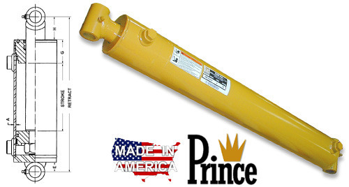 SAE-64520 4.5" Bore Prince FORTRESS Welded Cylinder SAE-64520