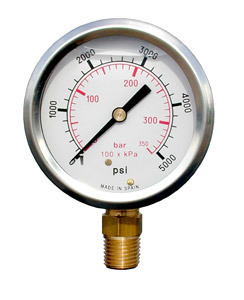 0-1000 PSI Glycerine Filled Gauge FG-1000