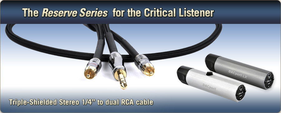 Reserve Series Stereo 1/4" to Dual RCA cable