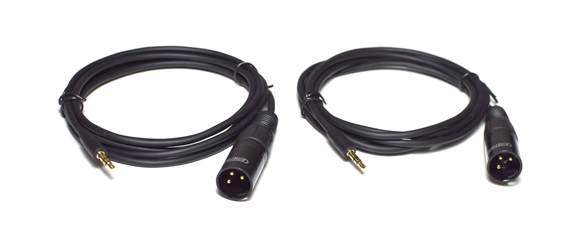 Balanced XLR to 1/8" Audio Cables (pair)