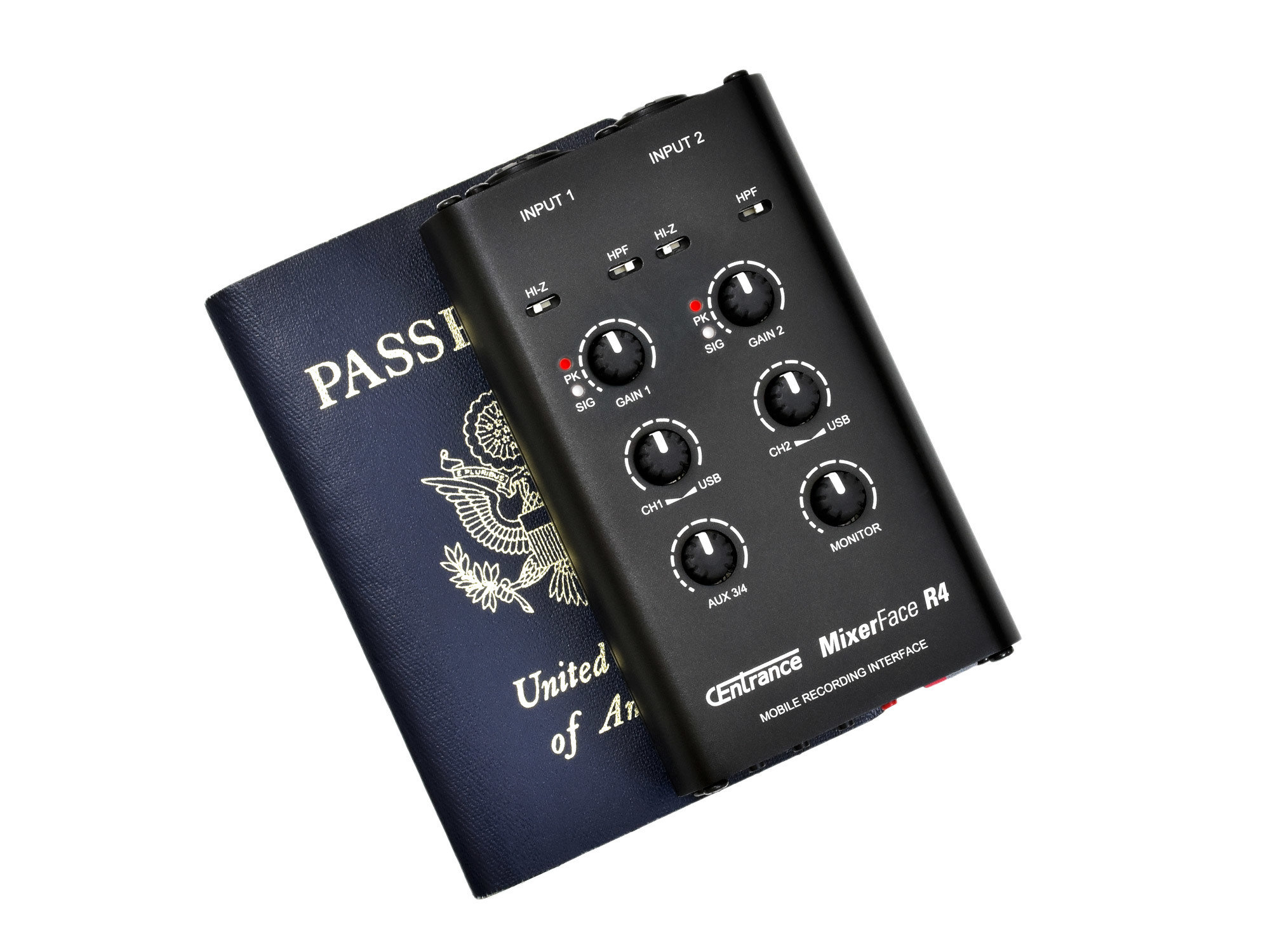 MixerFace R4 is the size of a passport