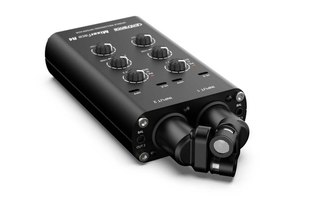 MixerFace R4B - Mobile Recording Interface with micro-SD Card Recorder and XY Stereo mics (Mics shipping in April 2019) 00031
