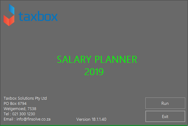 Salary Planner 2019