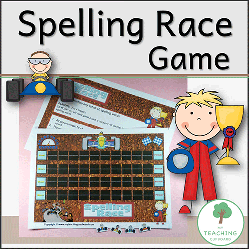Spelling Race Literacy Game 00033