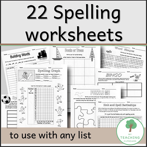 22 Reproducible Spelling Worksheets 00031