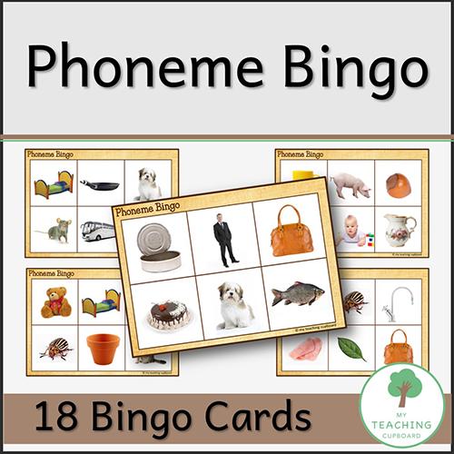 Phoneme Bingo for Teaching Phonemic Awareness 00077