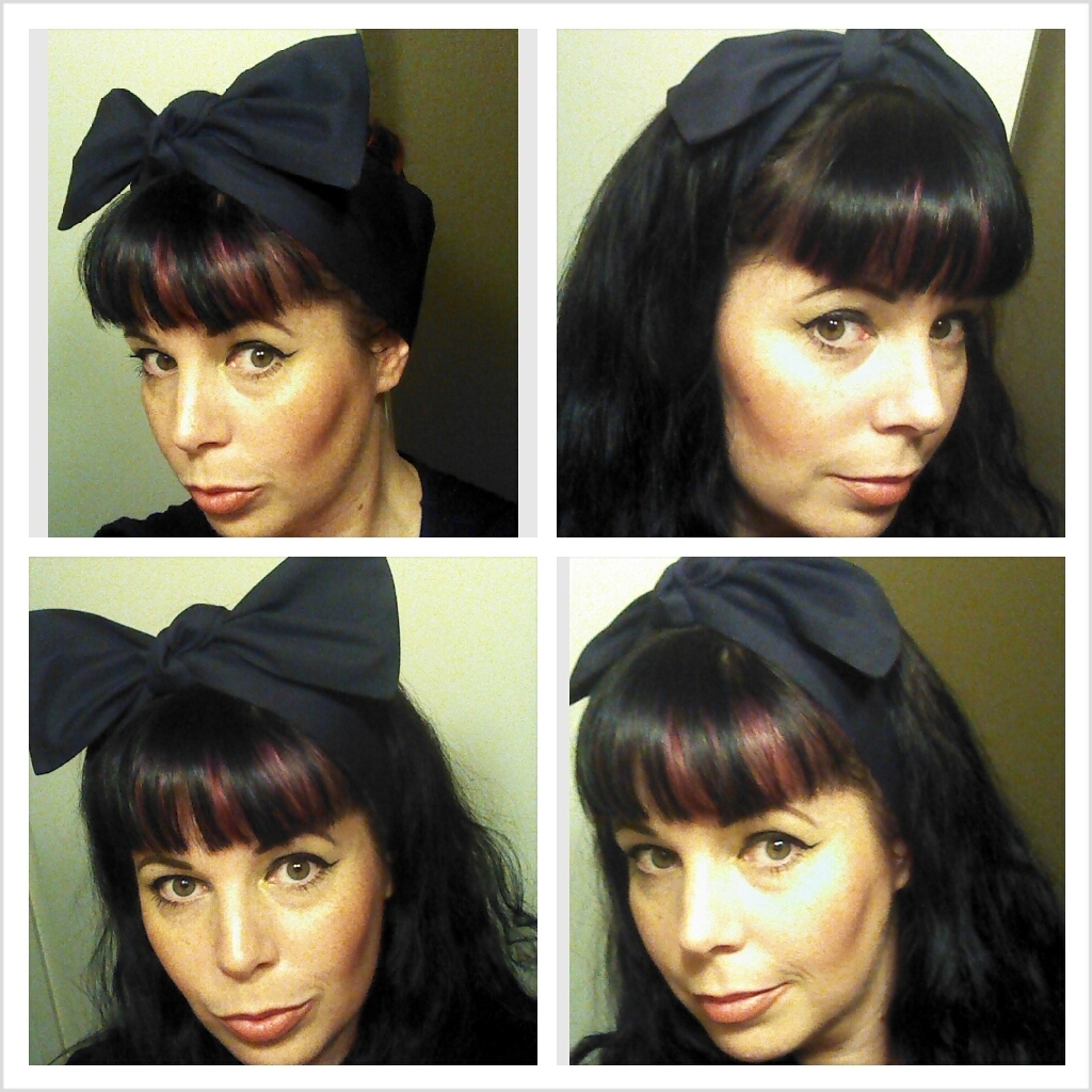 Black Headwrap Bandana Hair Bow