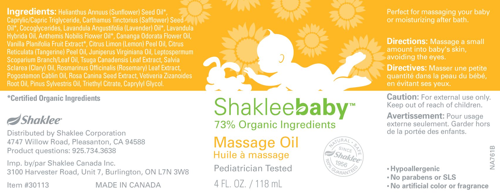 Shakleebaby Massage Oil
