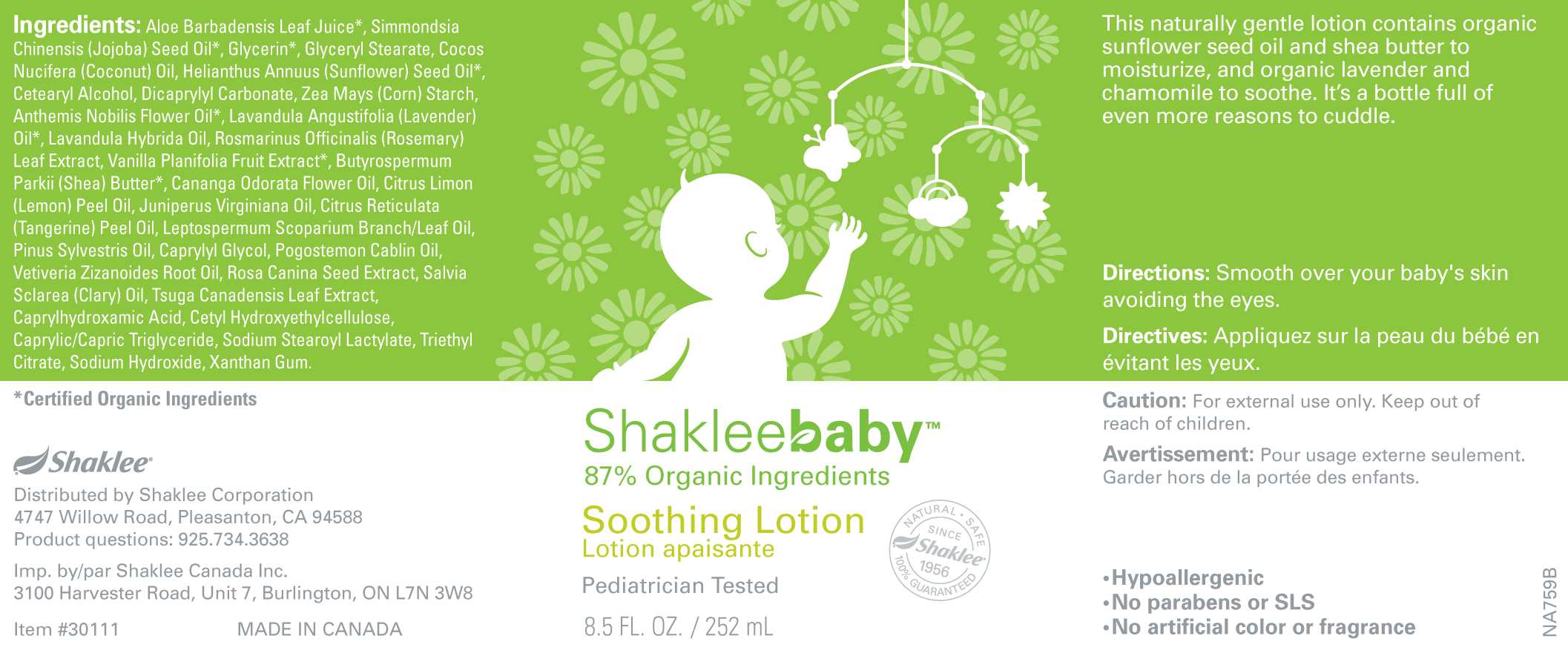 Shakleebaby Soothing Lotion