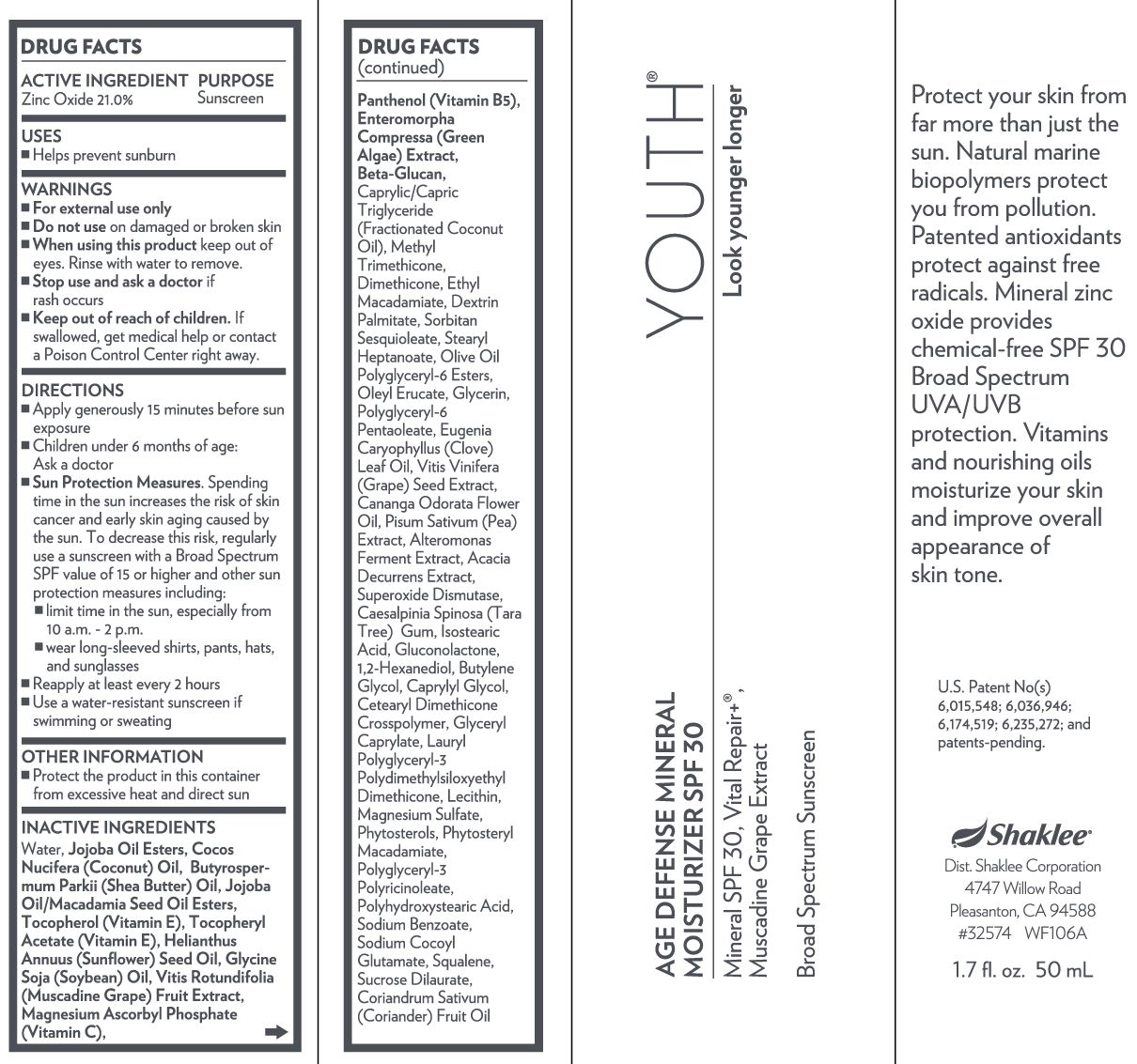 Age Defense Mineral Moisturizer SPF 30