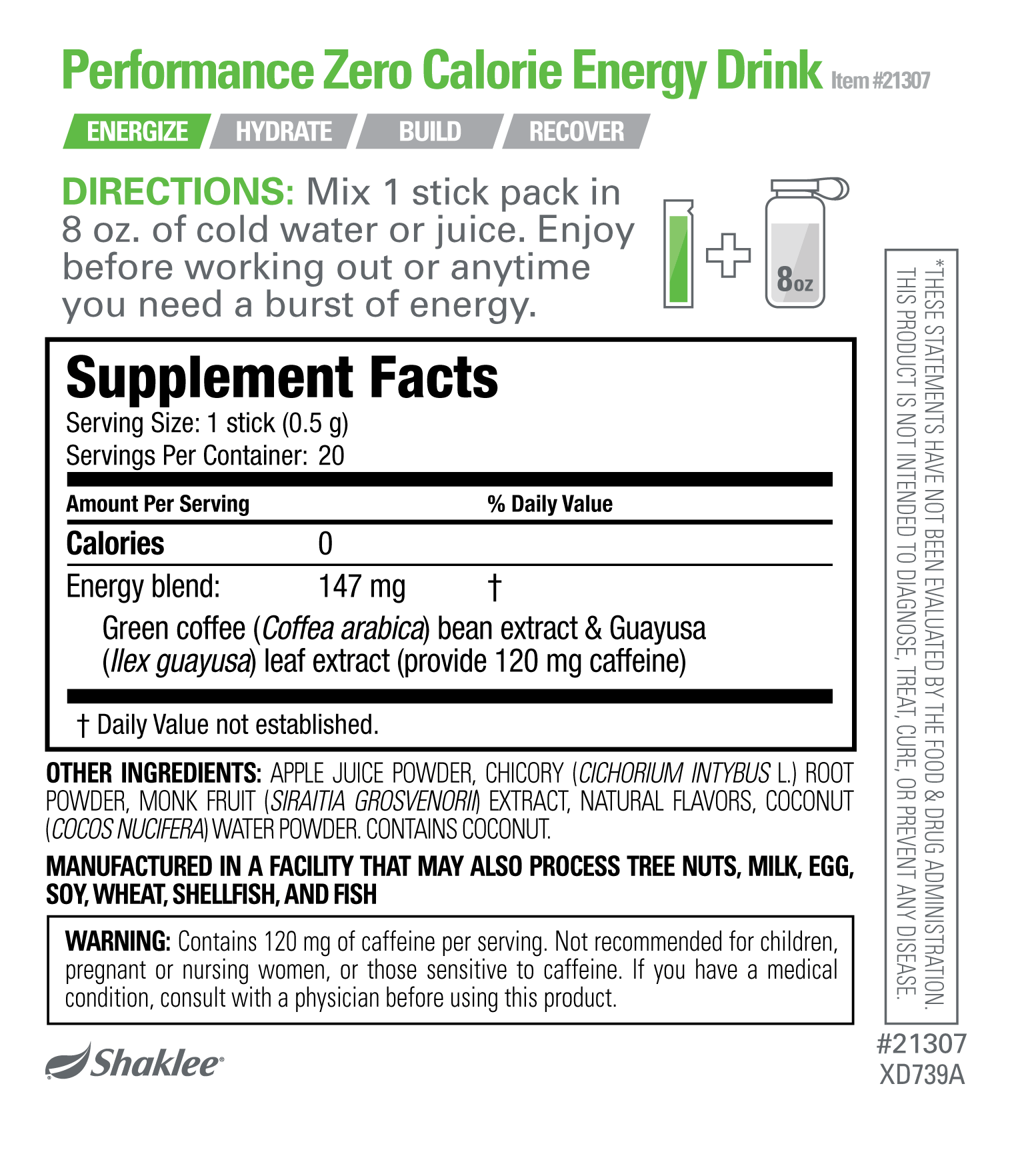 Zero Calorie Energy Drink LEMON-LIME